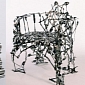 Recycled Cutlery Chair Offsets Deforestation