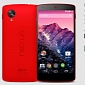 Red Nexus 5 Goes Live on Google Play Store