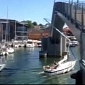Rider Navigates Sailboat into Bridge, Breaks Sail