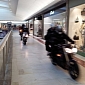 Robbers on Motorcycles Axe Their Way Through Jewelry Store Display
