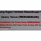 Rogers Galaxy Nexus Gets Discontinued