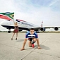 Rugby Player Races Plane, Outruns It – Video