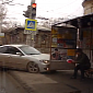 Russian Police Officer Slams Car into Bus Stop, Senior – Video