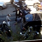 SUV Gang Assault: Biker Breaking Car Window Charged