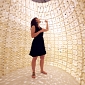 Salt Used to 3D Print a Translucent Pavilion Taller than a Human