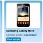 Samsung Galaxy Note and HTC Explorer “Coming Soon” at O2 UK