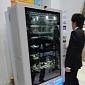 Sanden Vending Machine Has 65-Inch Transparent Touchscreen