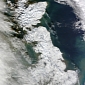 Satellite Image of the Entire UK Blanketed by Snow