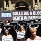 Scarcely Dressed “Corpses” Protest Bullfighting at the San Fermin Festival