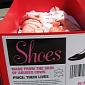 Scarcely Dressed Women “Rest” in Giant Shoeboxes, Protest the Leather Industry