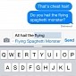 Screenshot Suggests iOS Knows “Flying Spaghetti Monster” Is a Proper Noun?