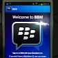 Screenshot of BBM for Android Emerges Online