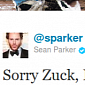 Sean Parker, of Facebook Fame, Finally Joins Twitter, but Apologizes to Zuckerberg