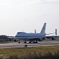 Shuttle Carrier Aircraft Arrives at KSC