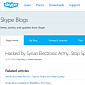 Skype Blog Still Down After Syrian Electronic Army Hack