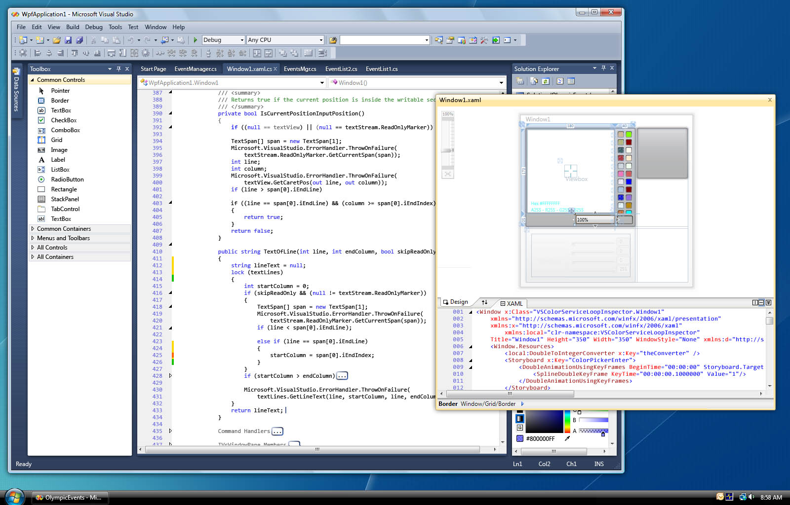Sneak Peek Visual Studio 2010 Graphical User Interface