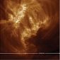 Solar Corona Reveals Narrow Loops of Material