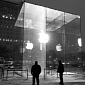 Someone Broke Apple’s Glass Cube on Fifth Avenue with a Snowblower