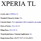 Sony Trademarks Xperia TL Name in the US