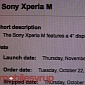 Sony Xperia M Confirmed to Arrive at Bell and Virgin Mobile on November 7