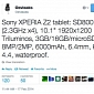 Sony Xperia Tablet Z2 Specs Leak, Has HD Display, Android 4.4 KitKat