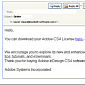 Spam Alert: Adobe InDesign CS4 License Notifications Spread Cridex