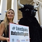 Spanish Model Elen Rivas Teams Up with PETA, Protests Bullfighting