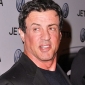 Stallone Almost Runs over Man Crossing the Street