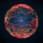 Star Holding On for Dear Life at the Core of Massive Cosmic Explosion