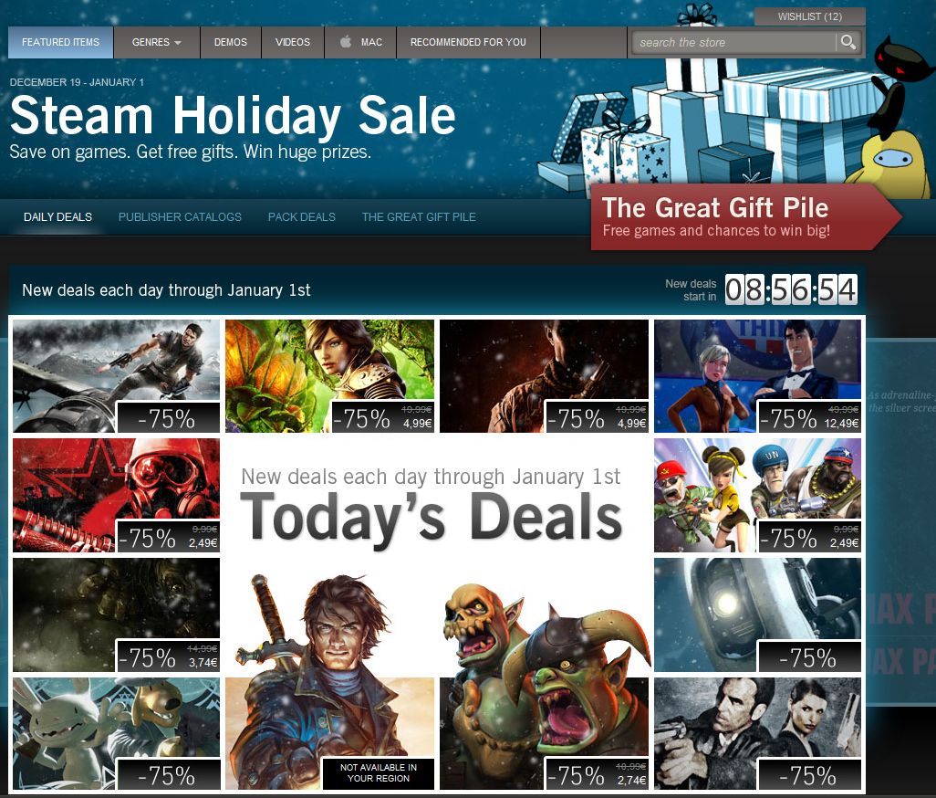 Steam Winter Holiday Sale Has Big Discounts New Contests Huge Prizes