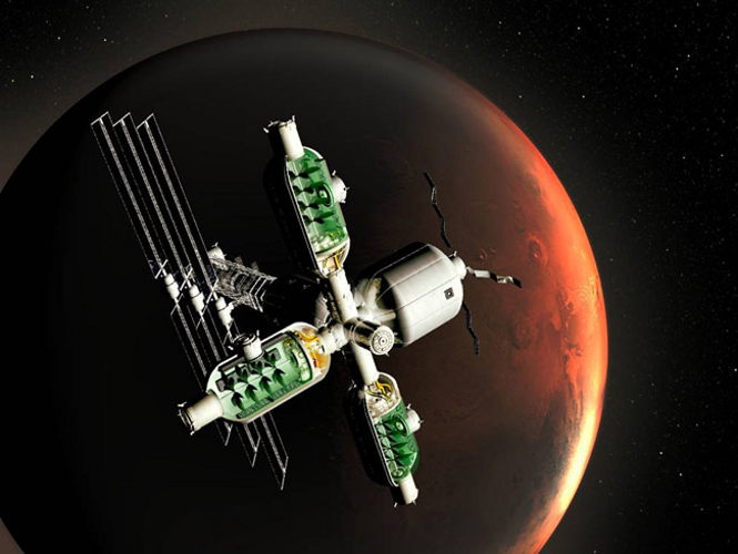 Station Orbiting Mars