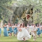 T-Rex Wedding Photo Goes Viral, Guests Act in Dinosaur Photobombing Scene