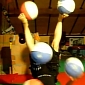Talented Acrobat Juggles Five Basketballs While Lying Upside Down – Video