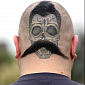 Tattoo Lover Decorates the Back of His Head for Movember