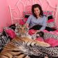 Teen Felicia Frisco Sleeps with Bengal Tiger in Bed