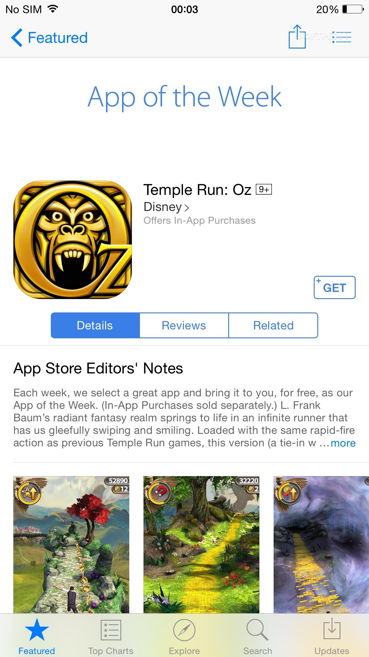 Temple Run: Oz Named Free App of the Week in App Store