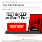 “Test and Keep Free iPad 3” Scam Spreads Via Referral Links