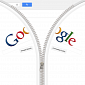 The Google Homepage Becomes a Giant Zipper