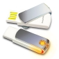 The MobileDisk X1 USB Flash Drive from TwinMos: Shiny, Swiveling, 8 GB....