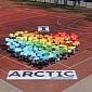 Thousands Form Human Banners, Spell I Love Arctic