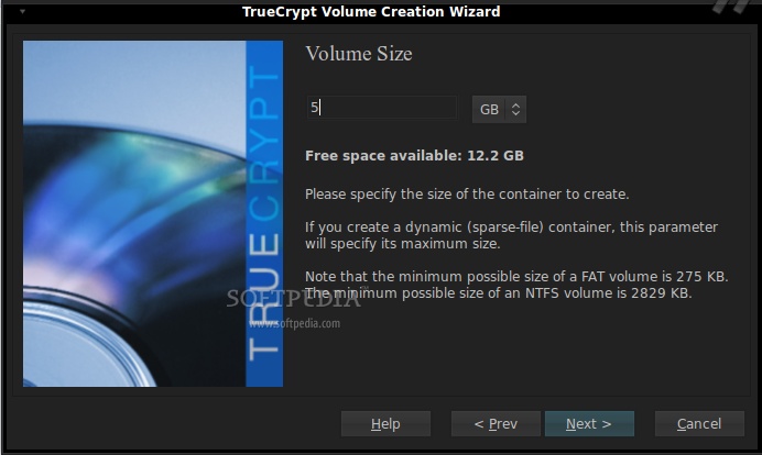 create new volume truecrypt 7.2
