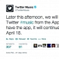 Twitter Music Is Dead, iOS App Pulled from iTunes