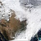 US Snow Storm Seen from Space, Looks Bigger