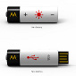 USB Flash Drive Doubles as an AA Battery