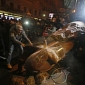Ukraine Protesters Behead Lenin's Statue Stating Their Opposition Towards Russia