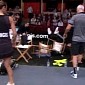 Viral of the Day: Sir Elton John Spectacularly Falls Out of His Chair at Charity Tennis Match