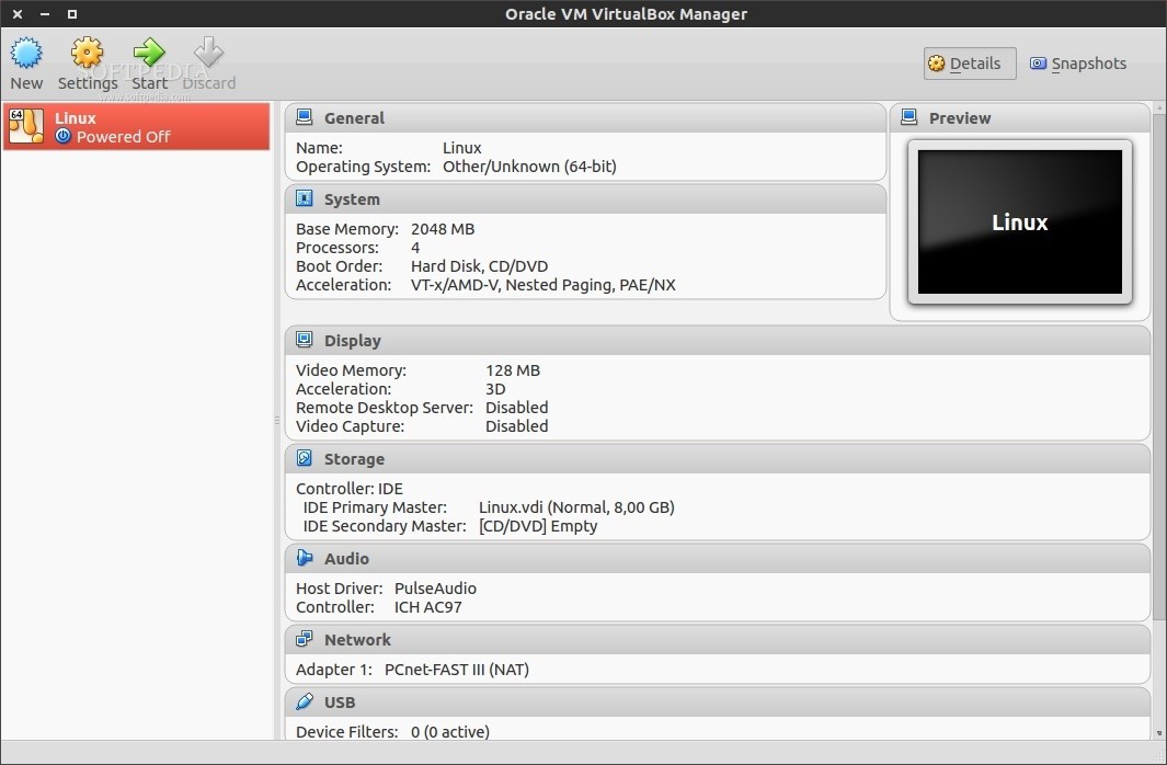 latest stable linux for virtualbox mac os x
