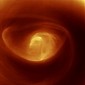 Vortex at Venus' South Pole Looks like a Swirling Puff of Smoke