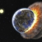 Warm Dust Particles Suggest Planetary Collision
