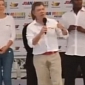 Watch Colombia's President Juan Manuel Santos Wet Himself During Re-Election Speech